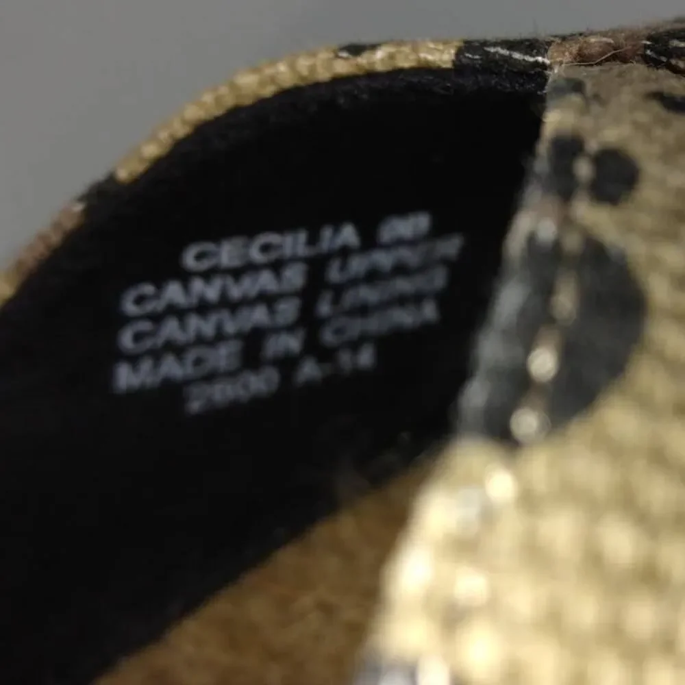 Ralph Lauren Designer Women's Pre-owned Espadrille Leopard Wedge Shoes - sz. 9B